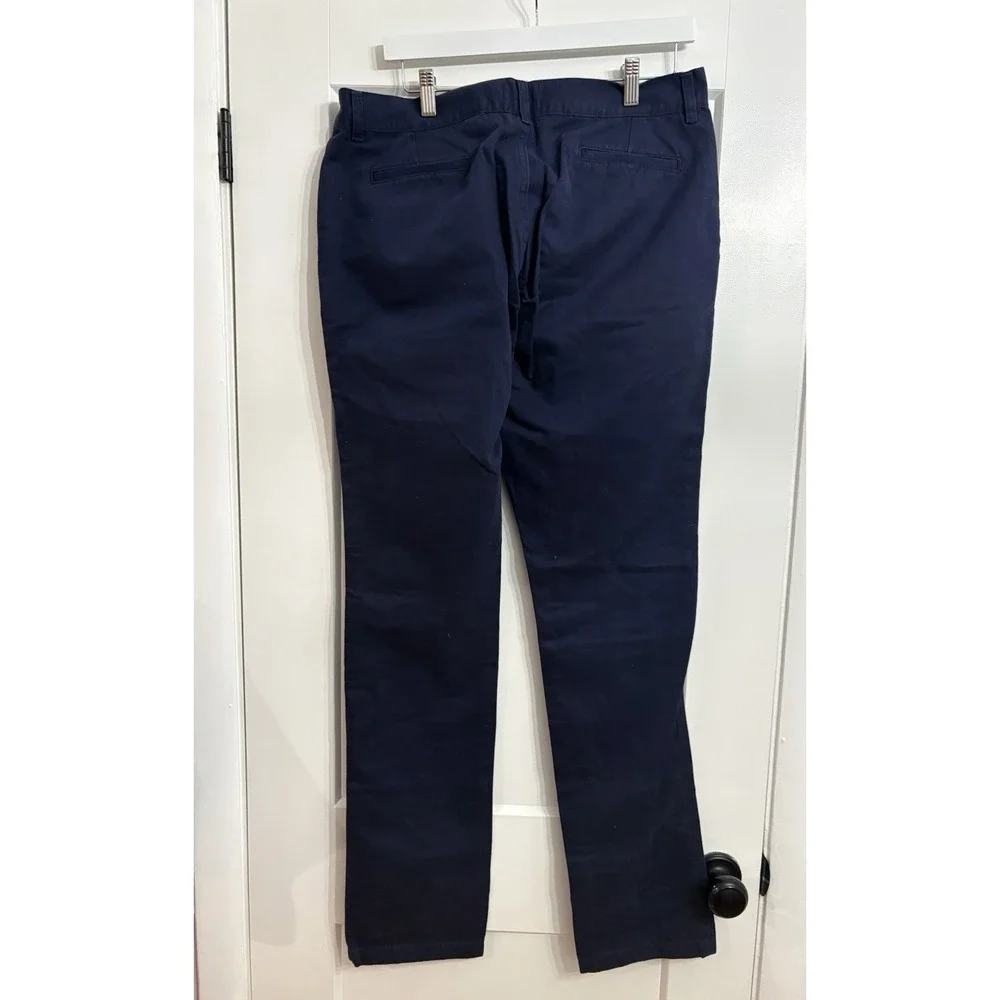 Taylor Stitch Men's 36x34 Slim Fit Navy Organic Cotton Flat Front Chino Pants‎